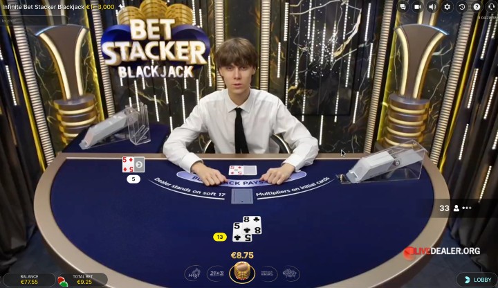 Infinite Bet Stacker Blackjack for Aggressive Players